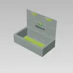 custom bakery box with logo open side view