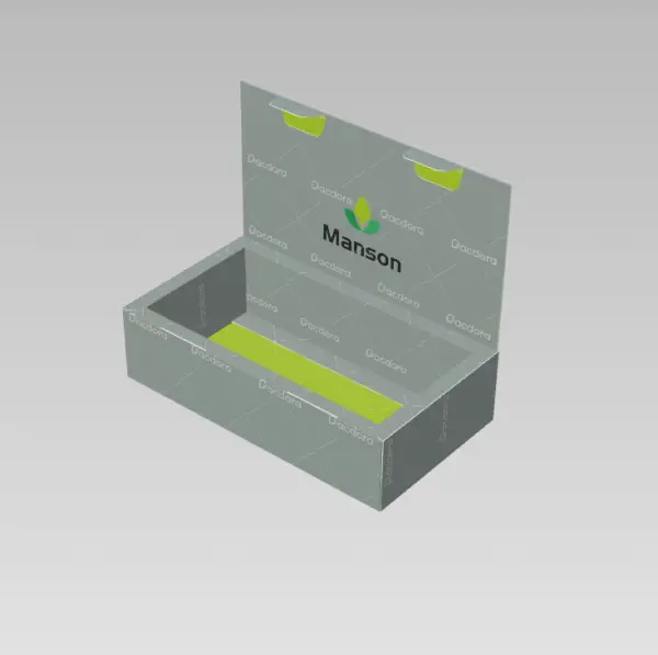 custom bakery box with logo open side view