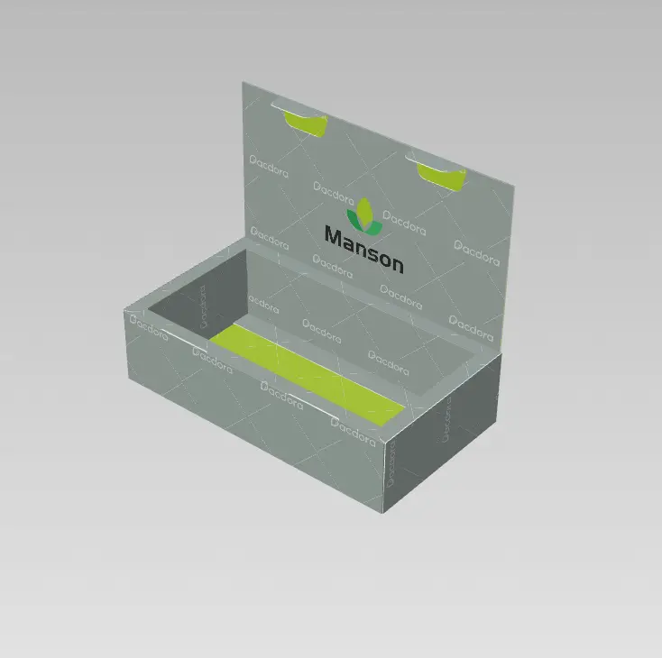 custom bakery box with logo open side view