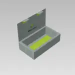 custom cookie box with logo open lid green interior