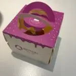 custom printed mini cake box with logo and handle