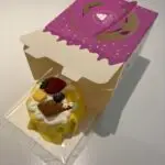 mini cake box with handle top view closed