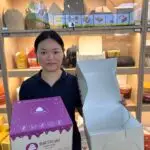 custom cake boxes shown by Manson packaging team in showroom